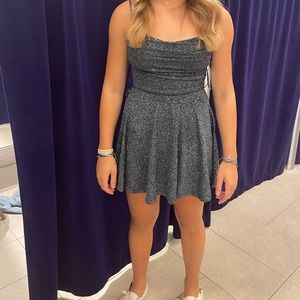 XS Fit and Flare Glitter Black